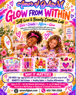 Amor of GLaM creative workshop collection flyer including Glow From Within