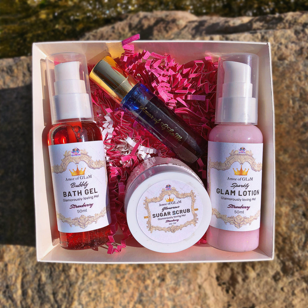 Strawberry Anniversary Spa Bundle | Kids' Spa Day Set with Strawberry Scent